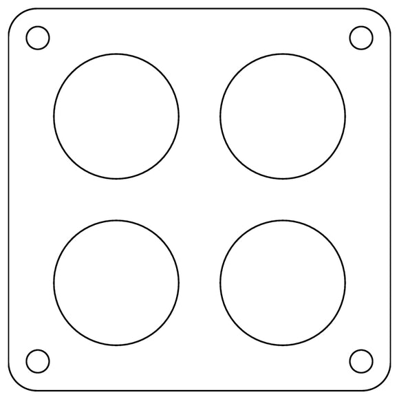 Cometic Holley Dominator 4-Hole .060in Fiber Carburetor Gasket - 2.00in Holes