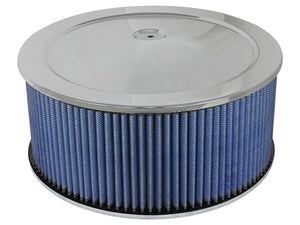 aFe MagnumFLOW Air Filters Round Racing P5R A/F Chrome Assy 14x6: Blk/Blue E/M