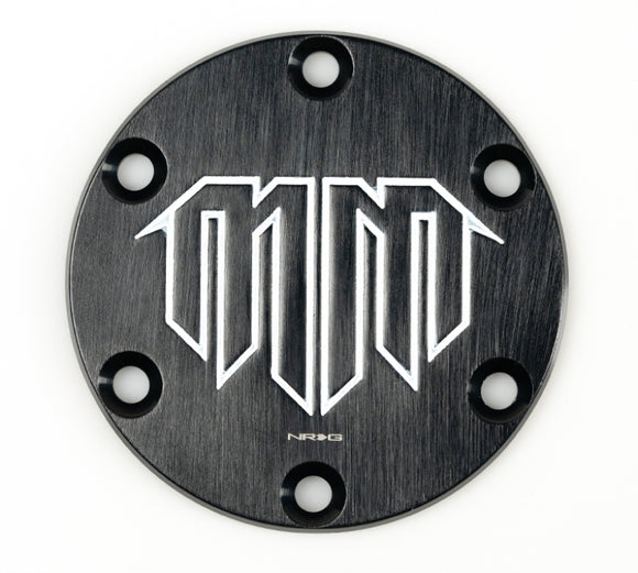 NRG Mad Mike Logo Engraved Horn Delete- Black