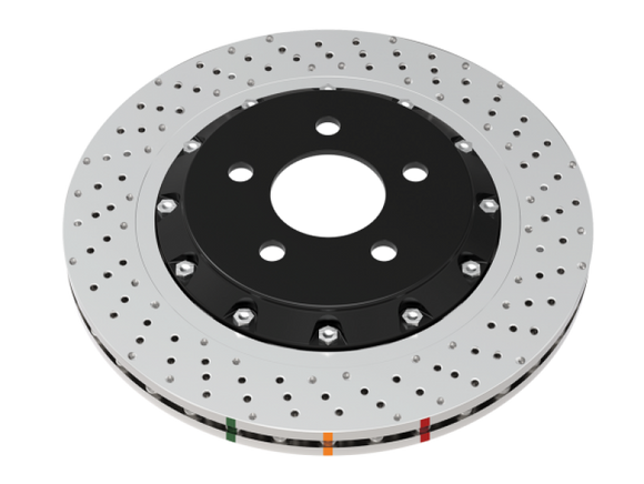 DBA 19+ Chevrolet Camaro ZL1 (w/ M6 Nuts) 5000 Series Cross Drilled & Dimpled Brake Rotor