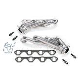 BBK 79-93 Mustang 351 Swap Shorty Unequal Length Exhaust Headers - 1-5/8 Silver Ceramic