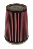 K&N Filter Universal Rubber Filter 4 inch Flange 5 3/8 inch Base 4 3/8 inch Top 7 inch Height