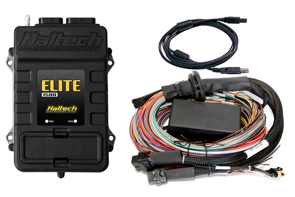 Haltech Elite 1500 + Premium Universal Wire-in Harness Kit Length: 2.5m (8')