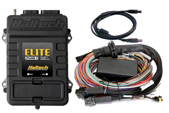 Haltech Elite 2500 T + Premium Universal Wire-in Harness Kit Length: 2.5m (8')