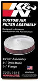 K&N 14in Red Custom Air Cleaner Assembly - 5.125in ID x 14in OD x 2.75in H x 1.25in Drop Base