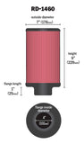 K&N Universal Air Filter 4in Flange ID 7in OD 9in Height