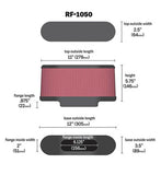 K&N Universal Air Filter Carbon Fiber Top 12in Flange ID x .875in Flange Length x 5.75in Height